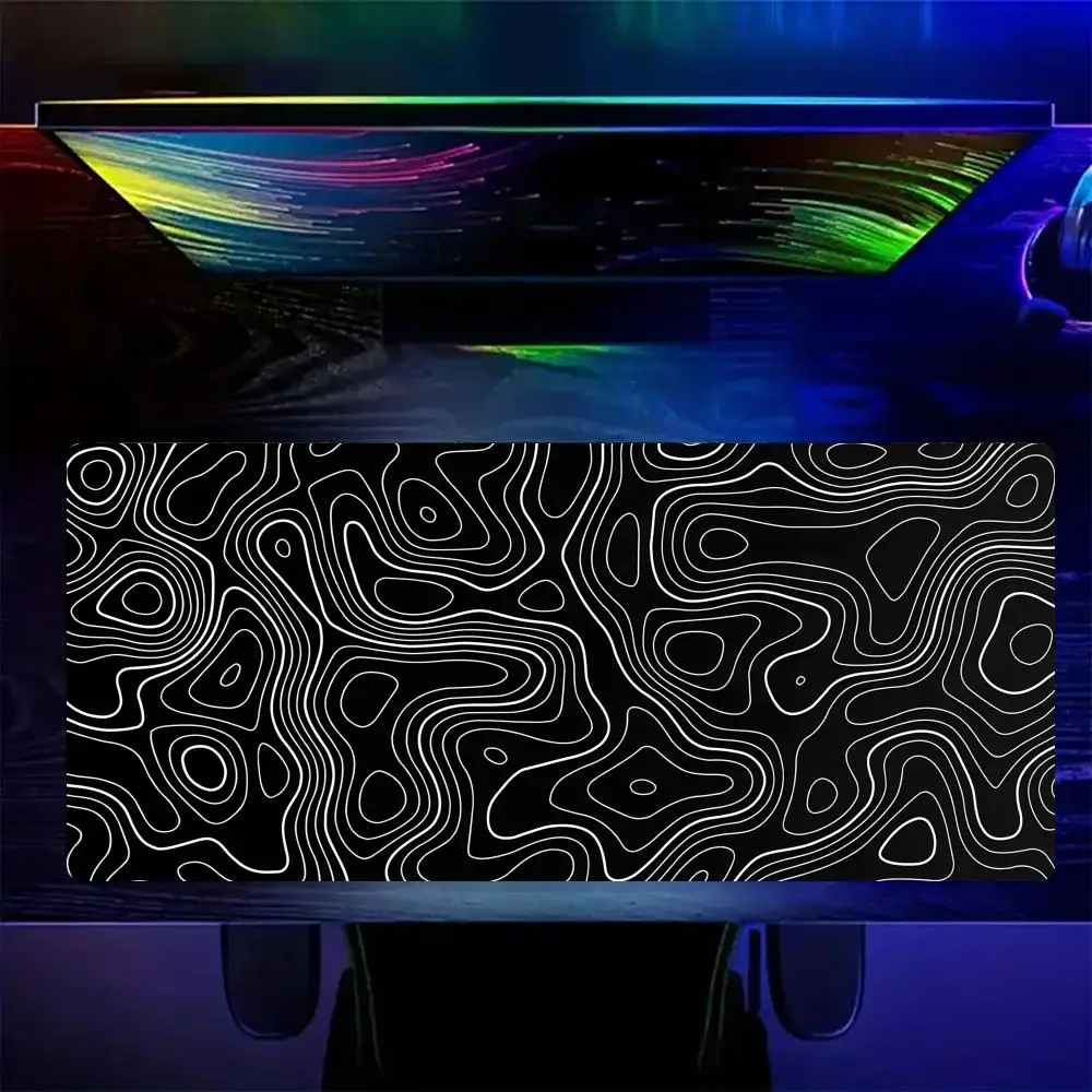 

Large Extended mousepad Art lines Mouse Pad Desk Mat Non-Slip Gaming mats pc accessories keyboard mousepad Office carpet