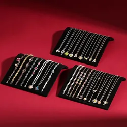 1PC, S-shaped Necklace Display Board, Color: Black, S-shaped Necklace Display Board Made of Iron and Velvet