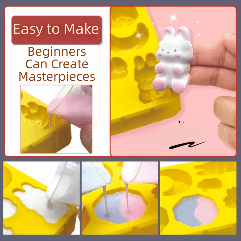 Cute Creative Pinching Material Pack Blowable Bubble DIY Craft Squeeze DIY Material Silicone Reusable DIY Squishy Kit Children
