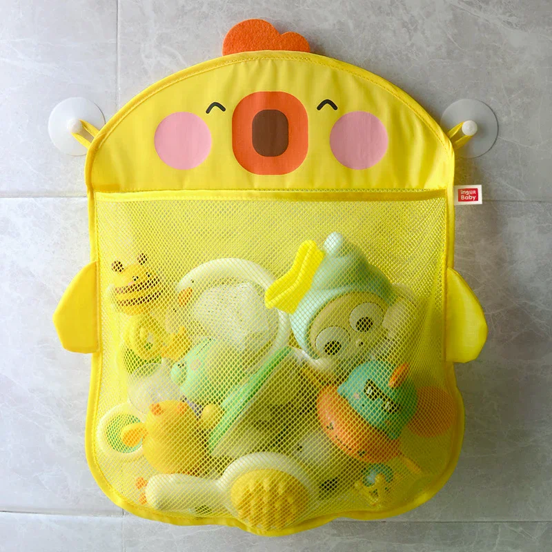 Baby Bath Toys Organizer Quick Dry Toddlers Mesh Net Bag For Bathroom Toy Storage Cartoon Shape Sand Beach Toys Storage Holder