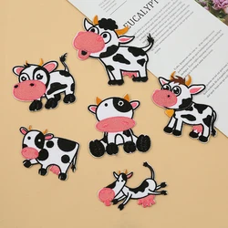 3M Animal Cute Calf Patch For Baby's Clothing Backpack Decoration Small Applique Iron On Embroidery Patches Cow Badge