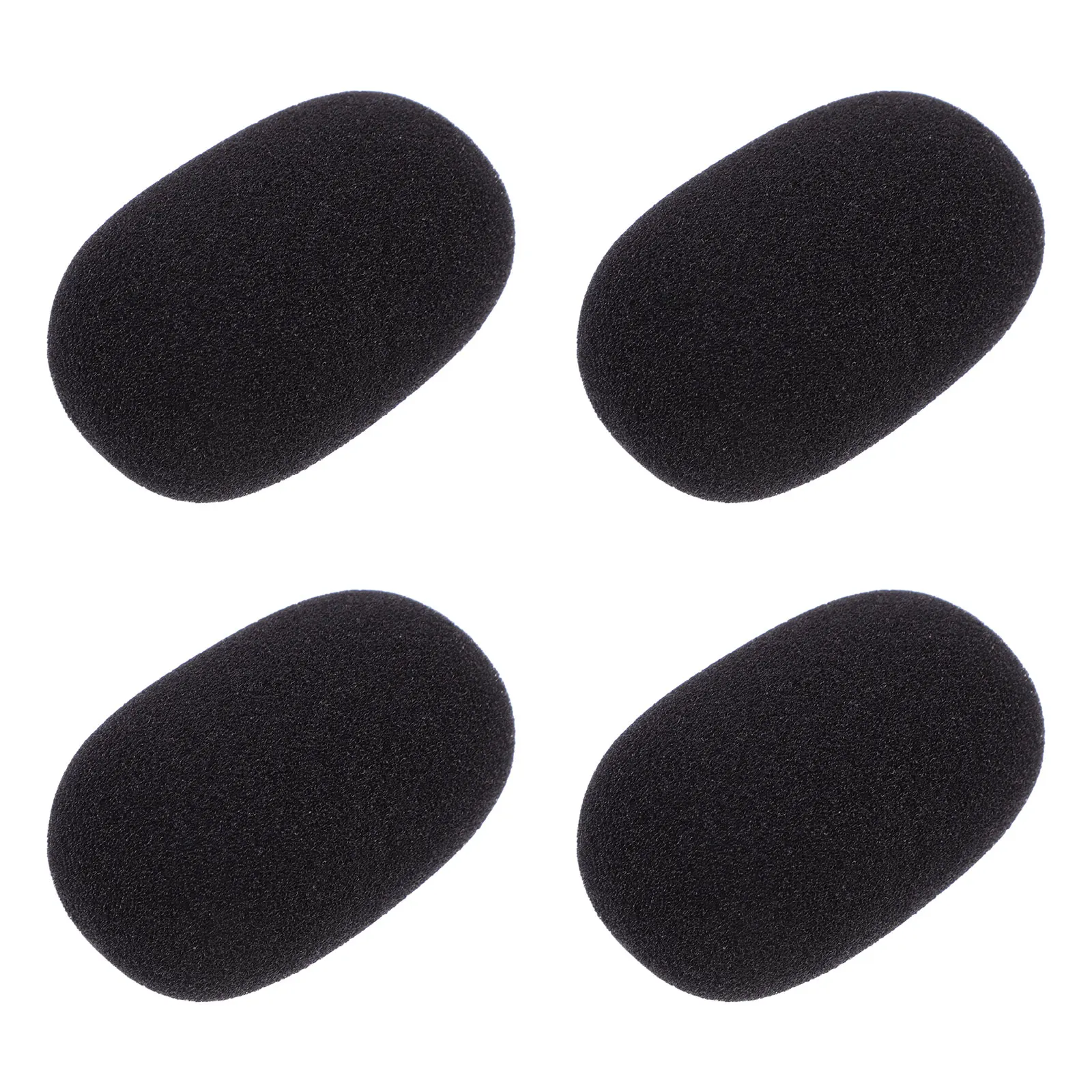 

5 Pcs Black Sponge Microphone Windscreens Anti Pop Filters for Gooseneck Mics Conference Room News Interviews Stage Performance