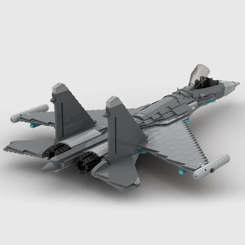 Moc Building Bricks Military Weapon Model SU-35 Fighter Jet Technology Modular Blocks Gifts Toys For Children DIY Sets Assembly