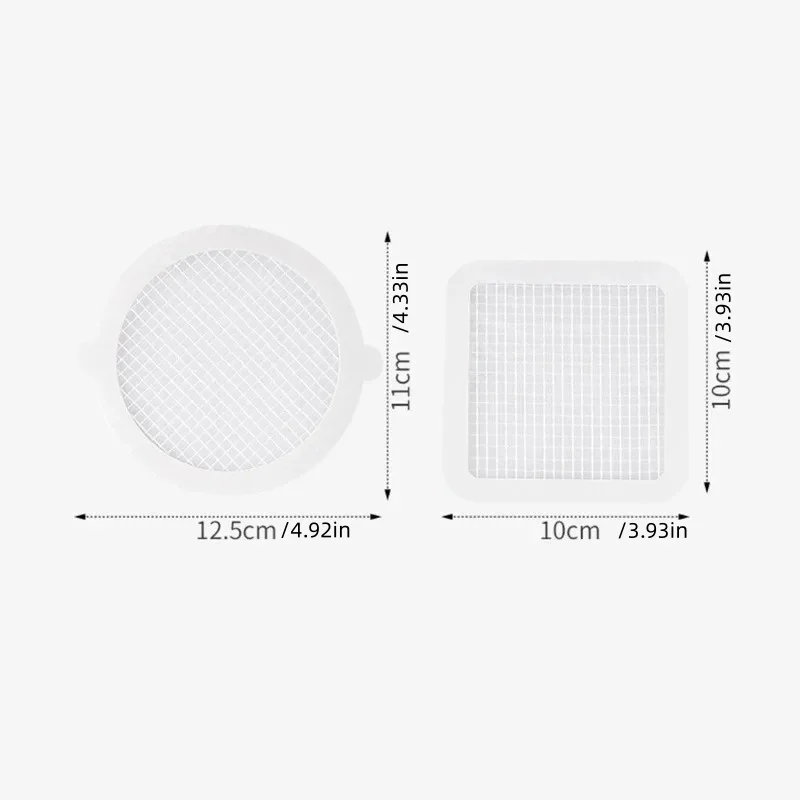10pcs Disposable Anti-blocking Filter Floor Drain Sticker Mesh Hair Catcher Stopper Shower Drain Cover Kitchen Bathroom Sink Blo