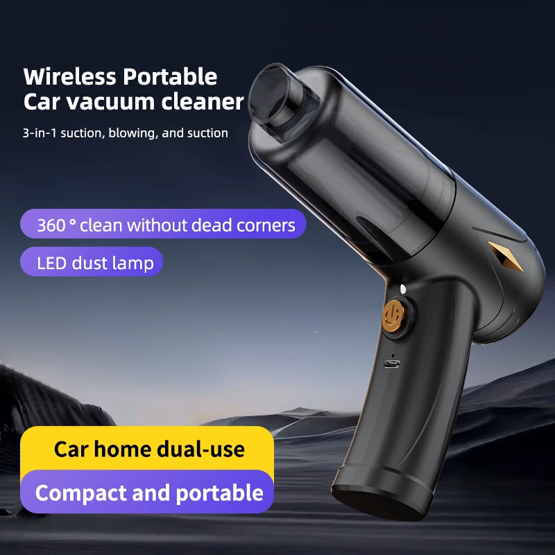 1pc Powerful 4000Pa Handheld Vacuum Cleaner - Portable, Lightweight, and Cordless Design for Efficient Cleaning of Cars,  Homes image 5