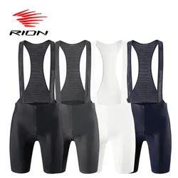 RION Cycling Shorts Men MTB Bib Tights With Suspenders Mountain Bike Bicycle Biker Bibs 3D Pad 5H Seamless Leg  Pro Summer