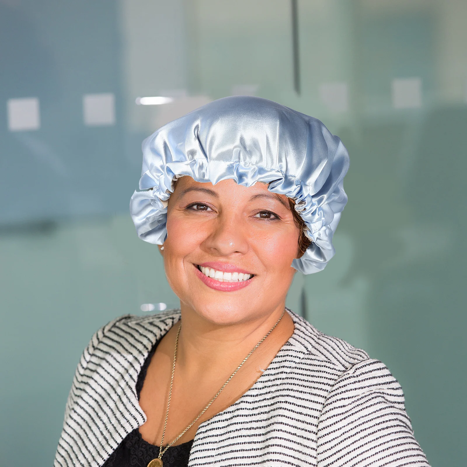 

Satin Bonnet for Women Elastic Bonnet Sleeping Caps Breathable Satin Portable Double Layer Silk Bonnets Protect Scalp