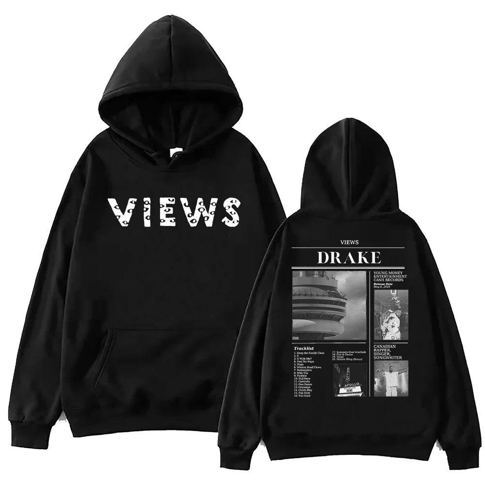 Drake Views Tour Hoodie Harajuku Hip Hop Pullover Tops Sweatshirt Fans Gift Tops