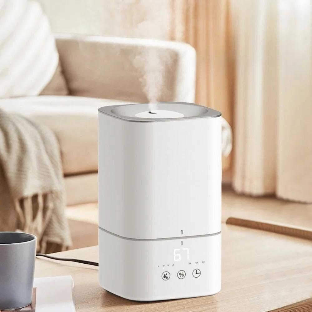 Smart Desktop Air Humidifier 4L Large Capacity Quiet Ultrasonic Humidifier Multi-functional Mist Maker for Bedroom Home 220V