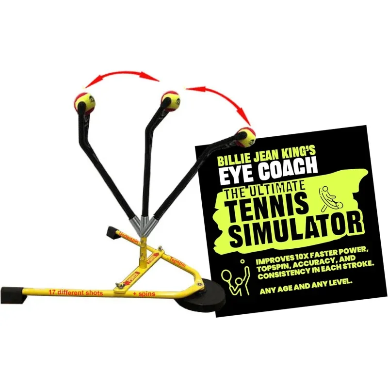 AQBILLIE JEAN KING'S Eye Coach Pro Tennis Simulator,Essential Tennis Equipment and Training Aid,No Ball Pickup