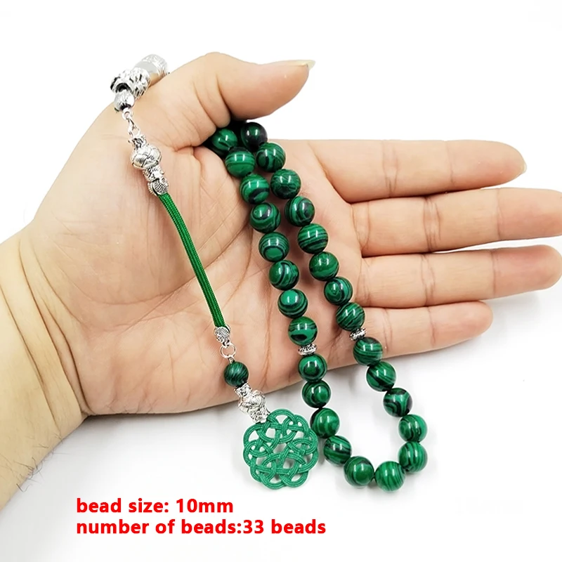 Tasbih malachite ramadan gift muslim bracelet for arabic fashion Misbaha Bracelets turkish accessories on hand image 6