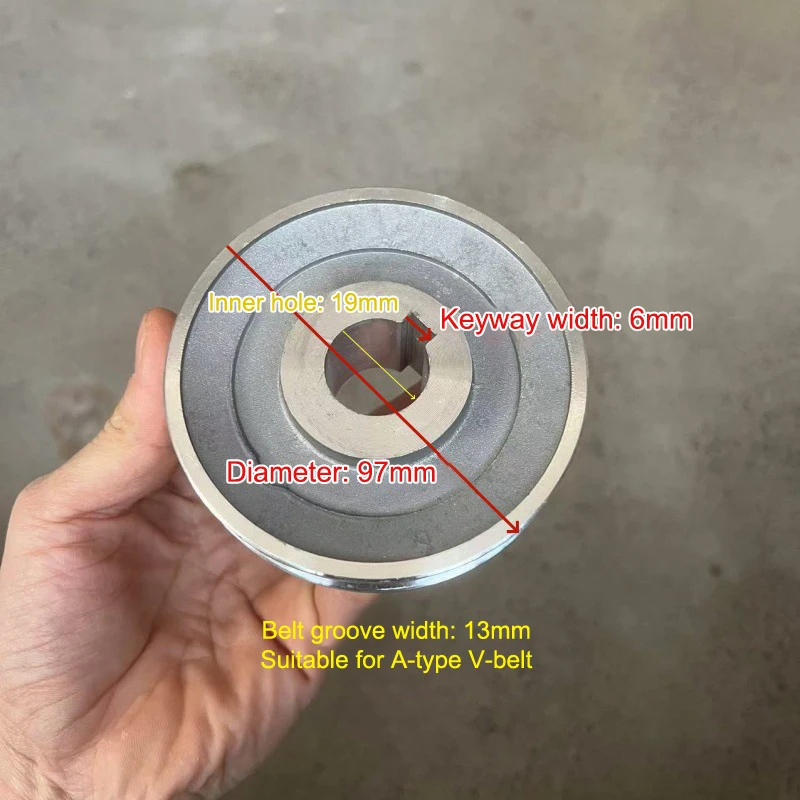 بكرة حزام المحرك ذات الفتحة الواحدة نوع 2070 بكرة ألومنيوم لملحقات أدوات الطاقة لضاغط الهواء 2065