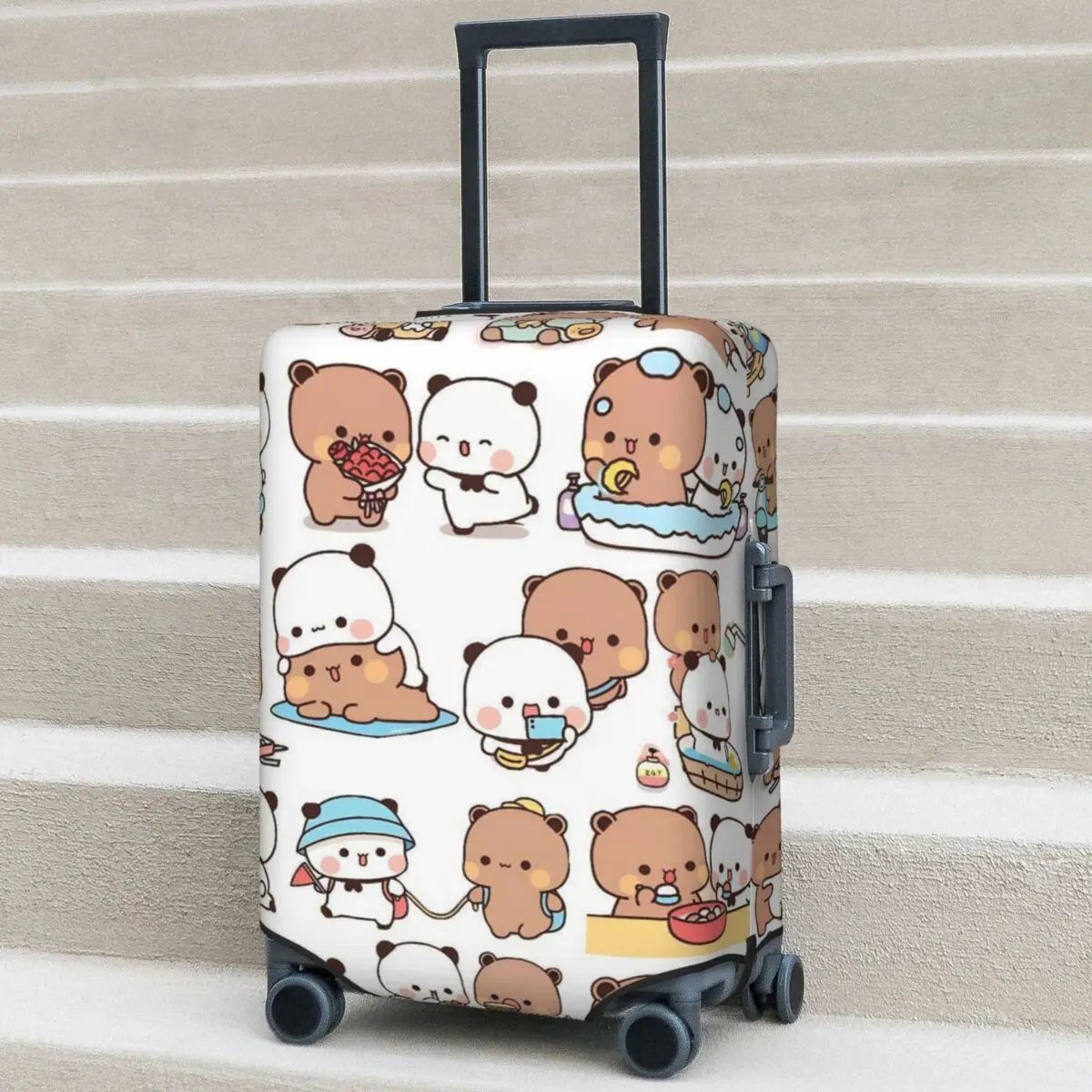 

Чехол для чемодана Bubu Dudu с милым мультяшным медведем-пандой, эластичный защитный чехол для деловых поездок и отпуска