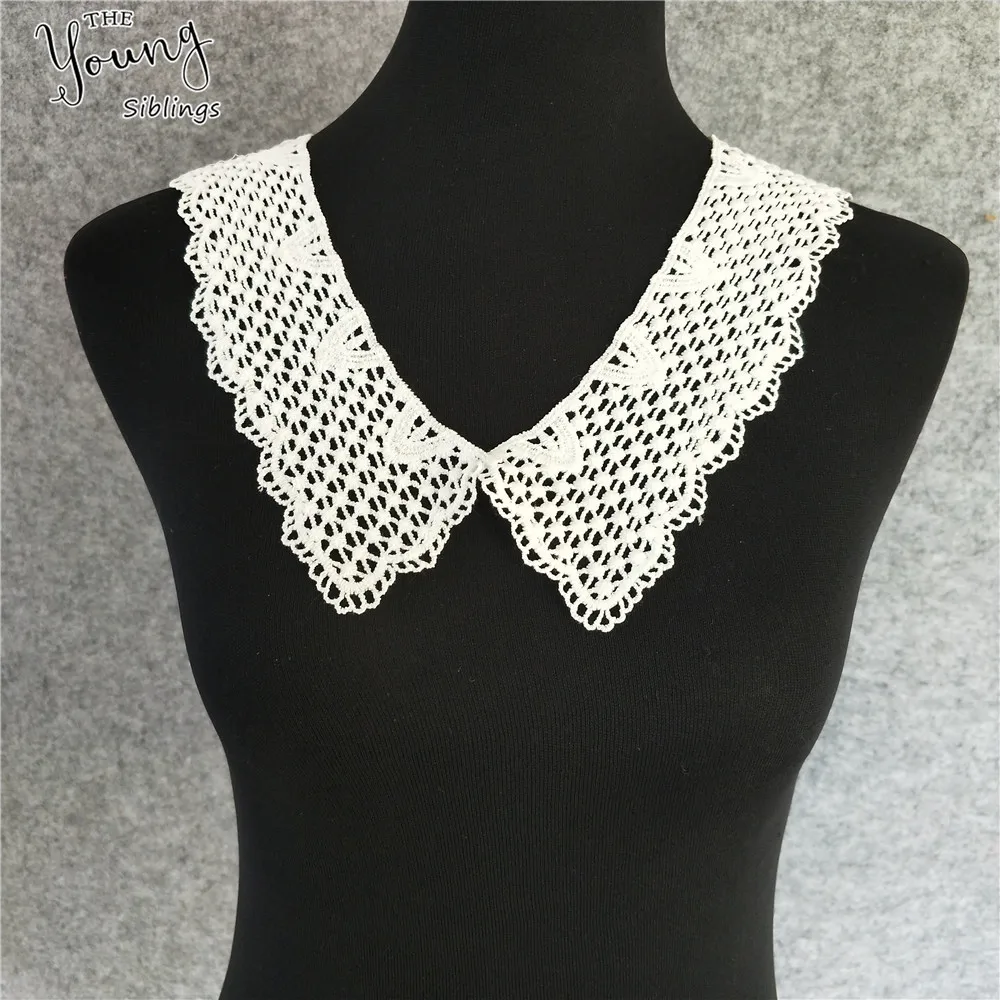 New arrive White U shape Lace Collar Embroidered Applique Neckline Lace Collar Embellishments Trims Wedding Dress Accessories