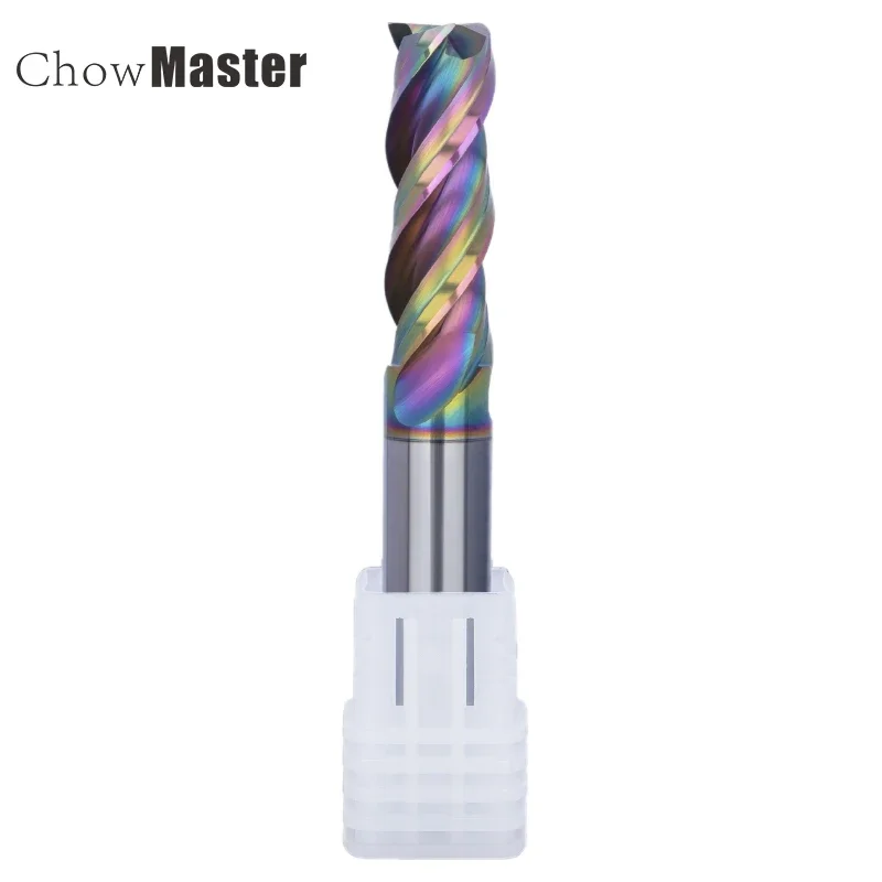 HRC65 1-20m Colorful coated Aluminum Copper Wood Cutter Endmill 3 Flute Cnc Milling Tools Tungsten Steel Milling Cutter End Mill