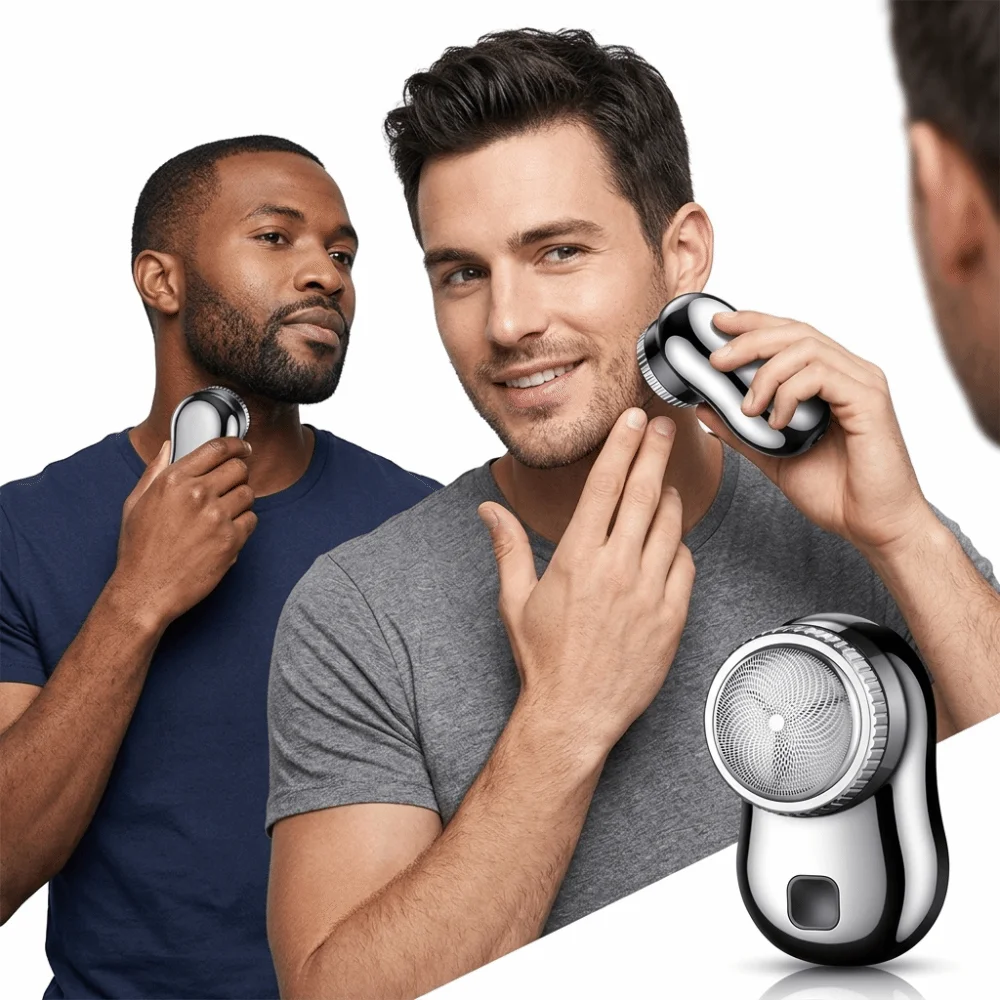Pocket Size Electric Shaver Cordless Washable Rechargeable beard grooming Lightweight Detachable Cutter Head Mini Shaver