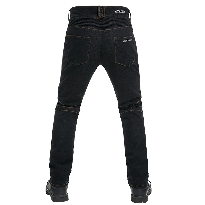 Motorcycle Street Equipment Straight Leg Jeans Off-road Motorcycle Riding Pants with Knee Pads and Covers