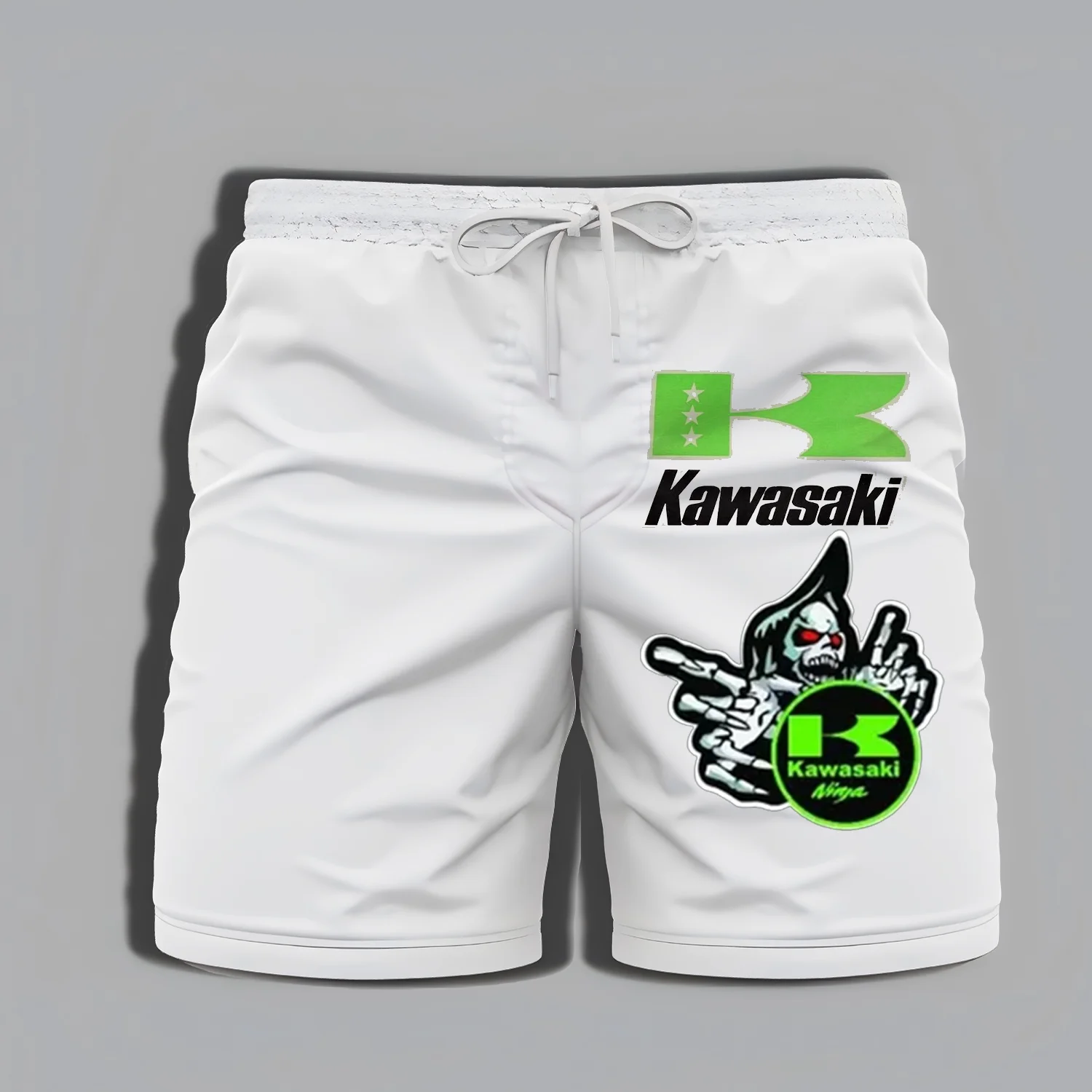 Kawasaki Gym High-quality Men's Clothing Printing Swim Shorts Extreme Sports Summer Whole Swimsuit Motorcycle Bathing Suit Man