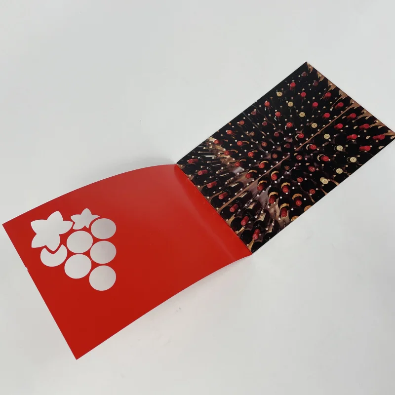 50 0.Zhang.Custom.16P A5 210*148mm die cut cover horizontal binding booklet printing brochure maker project