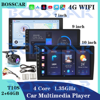 BOSSCAR Wireless Carplay Android Car Radio Carplay 7'' 9'' 10''  Car Multimedia Video Player Stereo Radio GPS DVR T10S