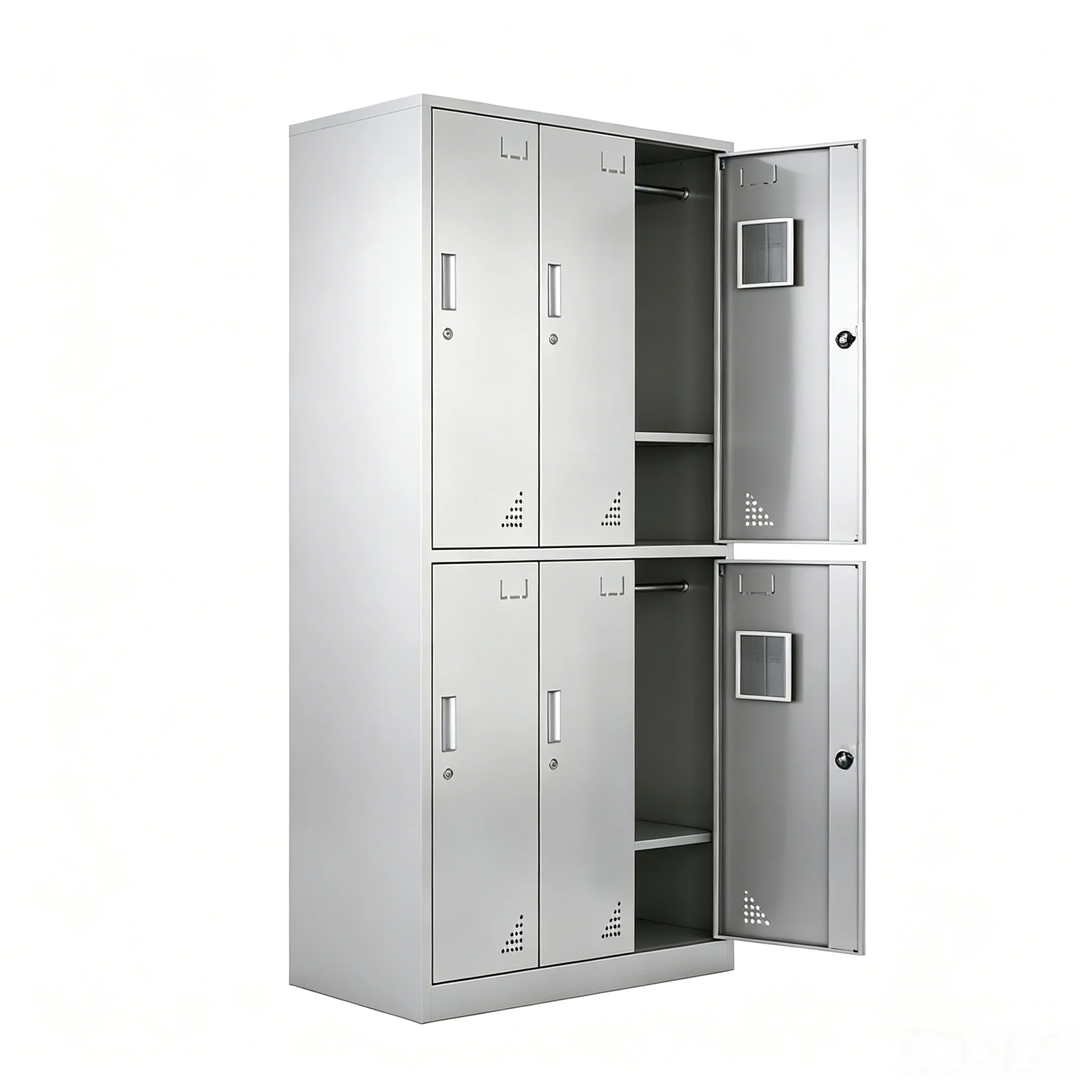 Employee Steel Storage Lockers-Mobile Design For Office Gym Bathroom & Dormitory Use Multi-Door Storage