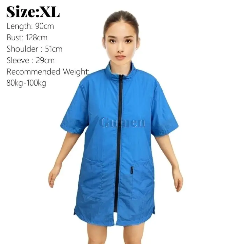 

Pet Groomer Waterproof Anti-static Uniform Zipper Quick Drying Pet Hair Breathable Soft Pet Beautician Overalls Pro Groomer Robe