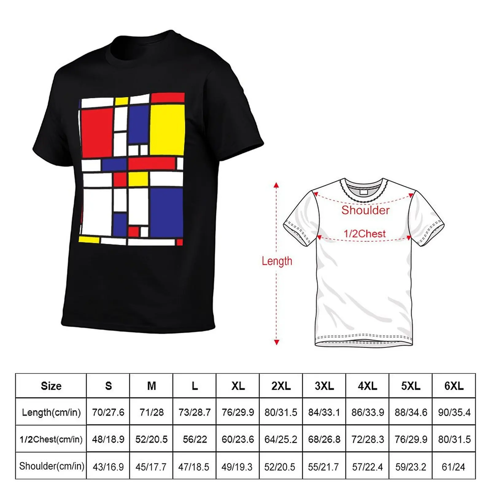 Mondrian Study I T-Shirt Quick Dry Training Short Sleeve Tee