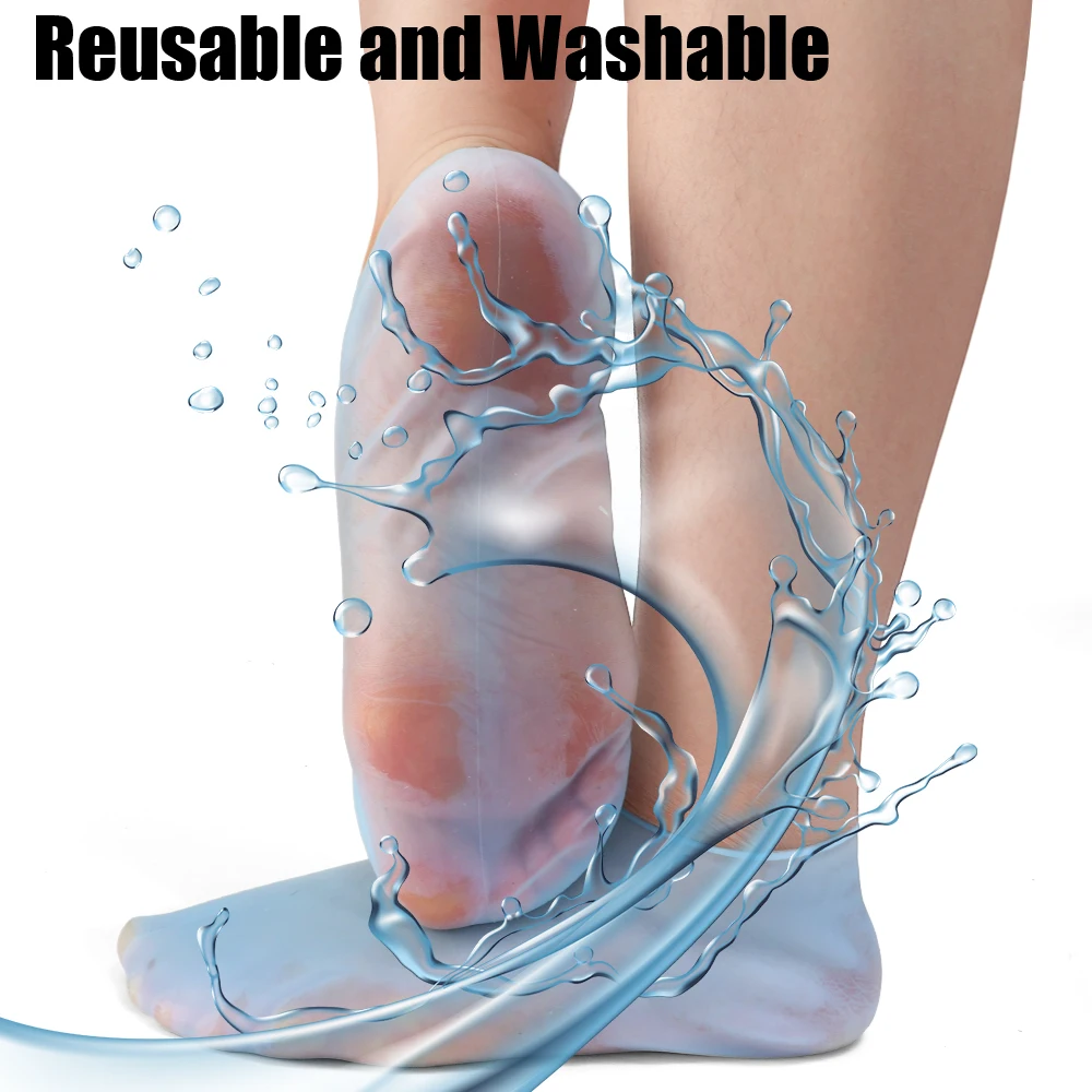 Calzini idratanti in silicone Gel esfoliante Calzini con tallone Callo screpolato Pelle morta Rimuovi protezione Strumento per la cura del piede antidolorifico