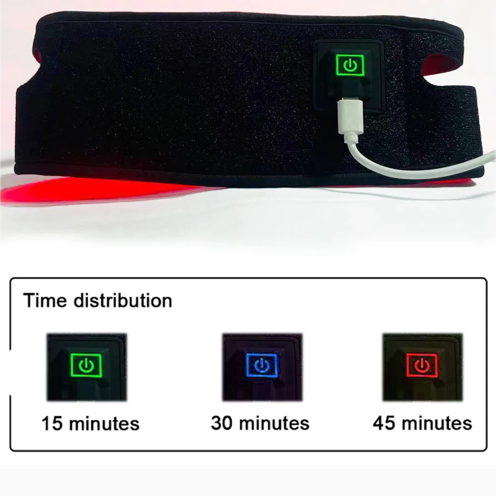 660Nm 850Nm LED Red Light Therapy Belt Facial Neck Massager Lift Chin Laser Lipo Near Infrared Skincare Beauty Tool Fashion Belt