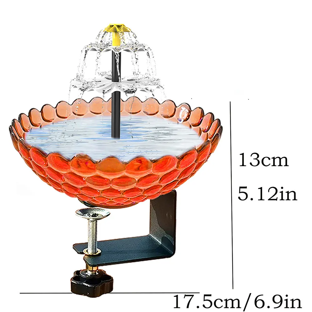 Solar Fountain Bird Bath Tub for Outdoor Use with Modern Design Elements and Dependable Performance in Daylight