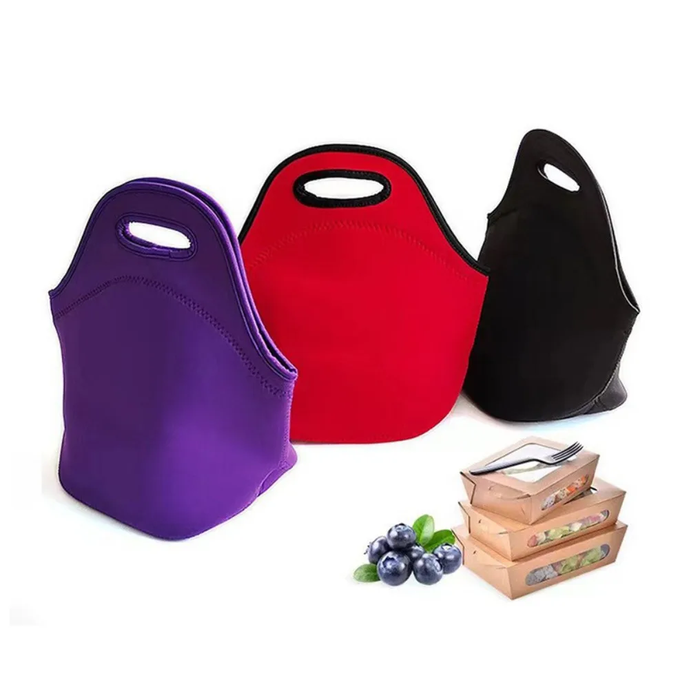 Thickened Insulation Lunch Bag Trendy Waterproof Neoprene Bento Bag Handbag