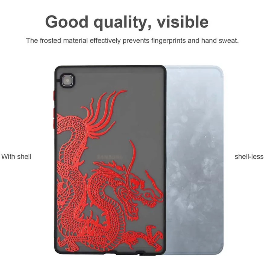 Voor Samsung Galaxy Tab A9 Plus Case 2023 11 Inch Chinese Loong Dragon Matte Cover Voor Galaxy Tab S9 S8 S7 S9 Fe Funda Capa