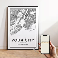Custom Personalized City And County Map World Cover Gift Wall Art Printing Picture Living Room Bedroom Home Decoration 2