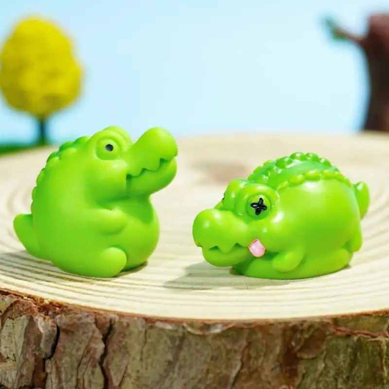 D0AD 30Pcs Resins Miniature Alligators Figures for Creative DIY Projects Decorations