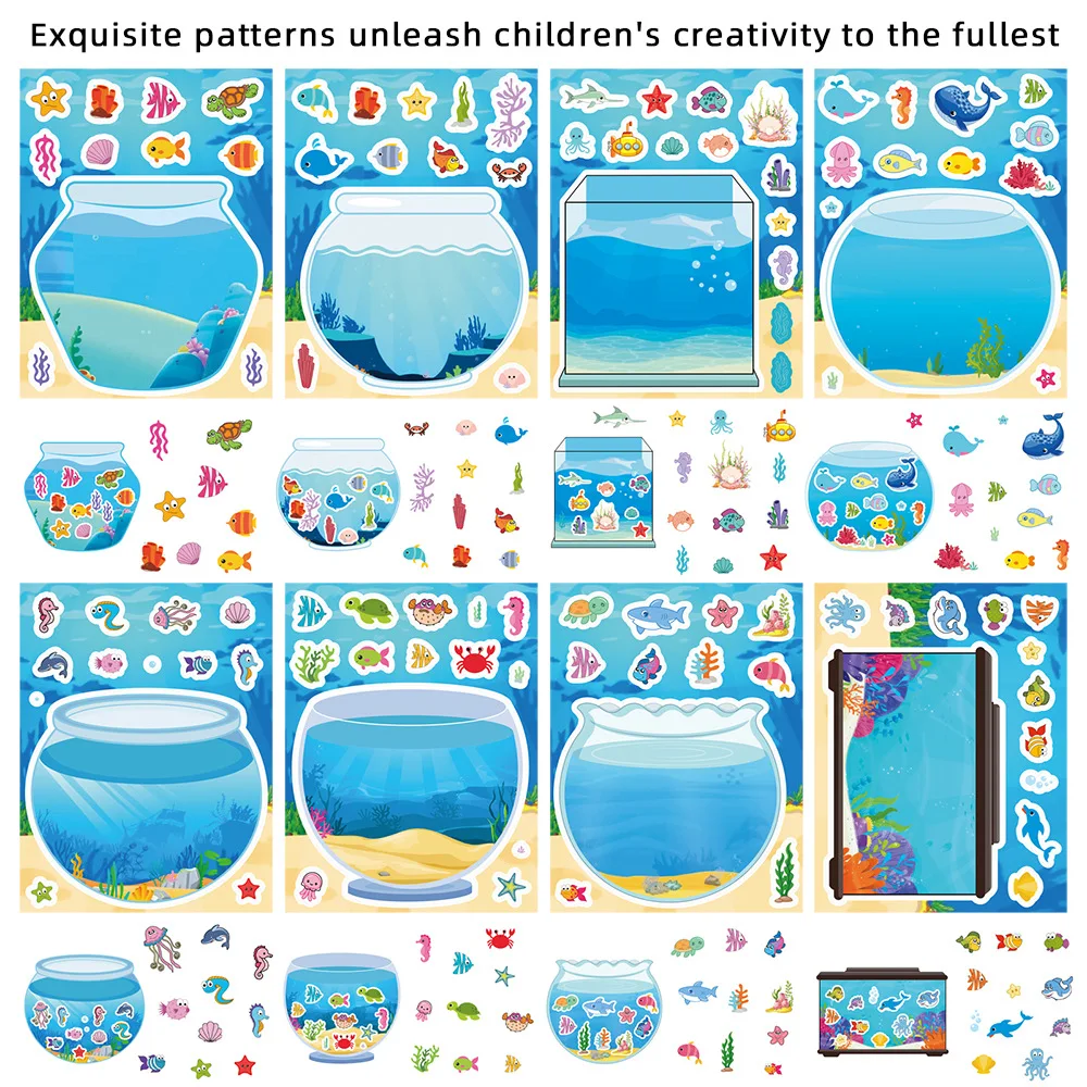 8/16Sheets Creative Fish Tank - Aquarium Fish Game recension och pris