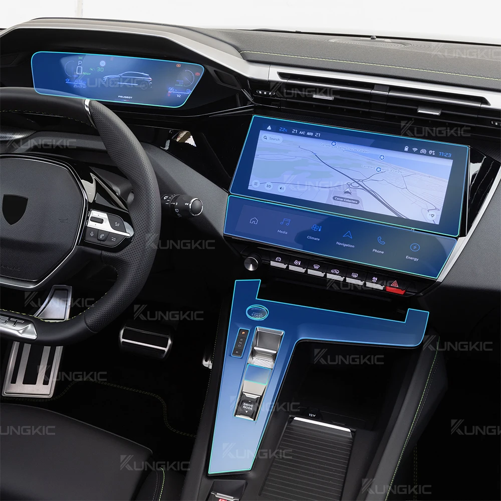 ฟิล์มกันรอยหน้าจอระบบนำทาง GPS สำหรับรถยนต์เปอโยต์ 408 ปี 2023 2024 2025 ฟิล์ม TPU สำหรับแผงเกียร์ สติ๊กเกอร์ตกแต่งภายใน