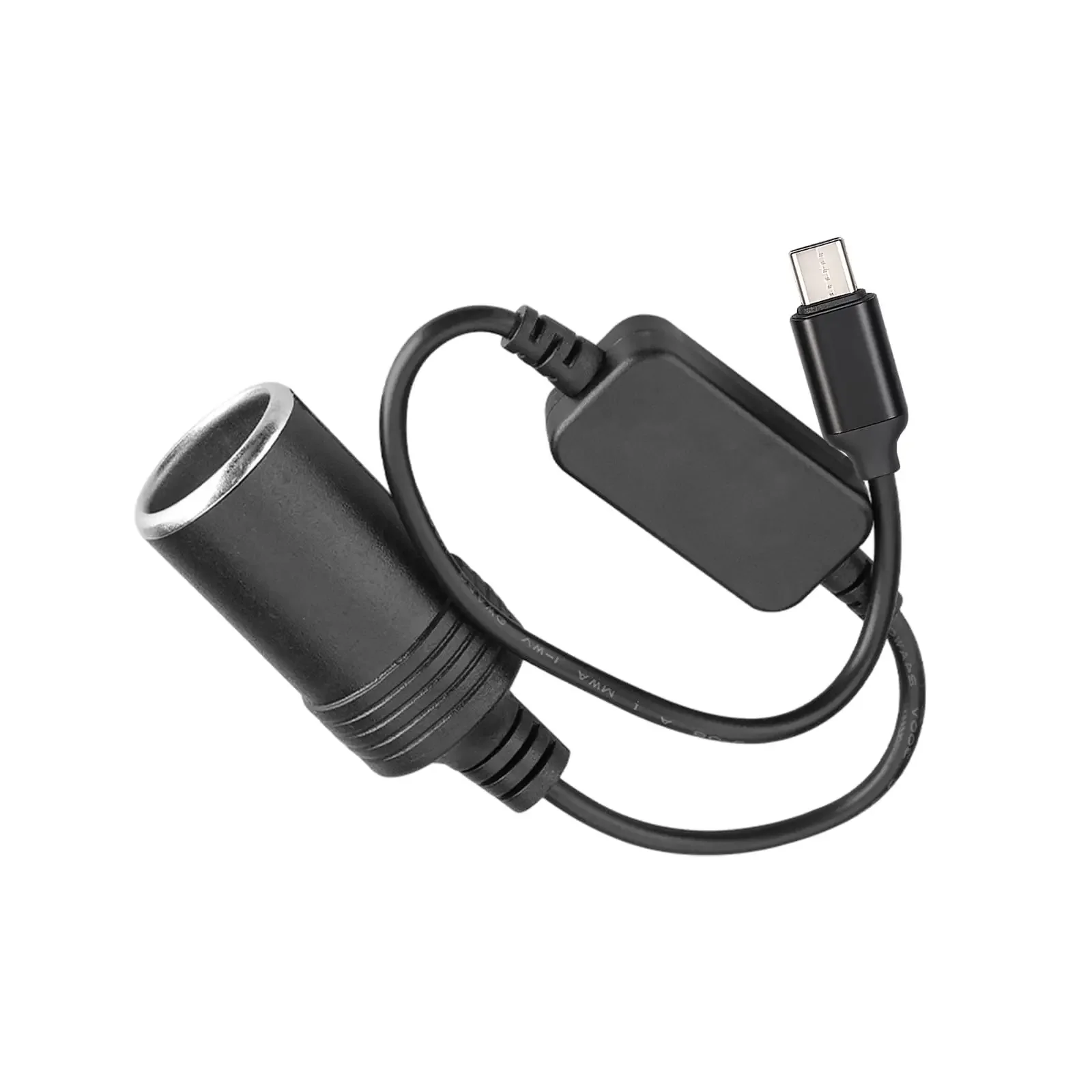 5V Typ-C auf 12V Zigarettenanzünder-Buchse USB-zu-Zigarettenanzünder-Adapter mit Spannungswandler Autozubehör