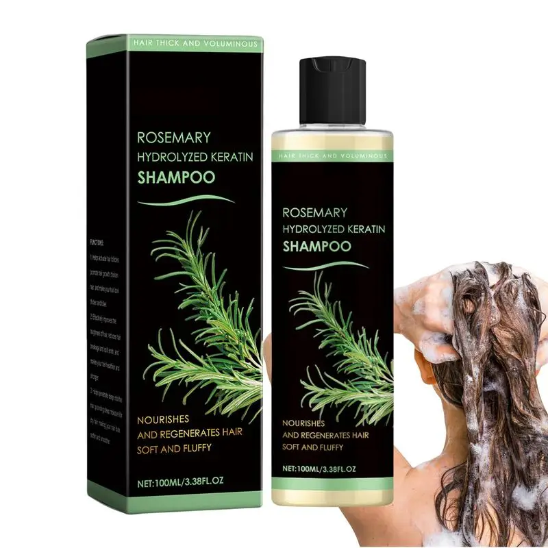 

Rosemary keratin protein Shampoo 100ml Rosemary Hair Regrowth Shampoo Hydrating Hair Wash Nourishing Shine Hair Shampoo