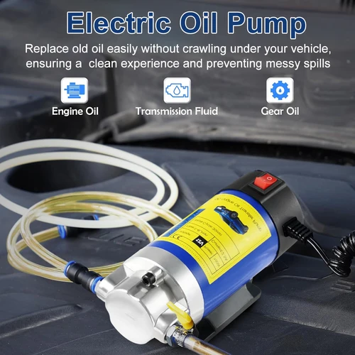Imagen 2 del producto Bomba de transferencia de aceite portátil, 1-4L/min, 12V, Extractor de fluido de succión, cambio eléctrico, bomba de combustible, herramienta de sifón para coches, motocicletas y barcos