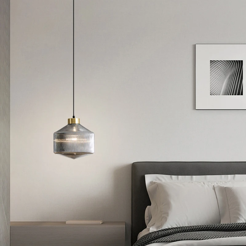 

Bedside small chandelier, bedroom, modern simplicity, master bedroom, creative high-end sense of minimalist designer