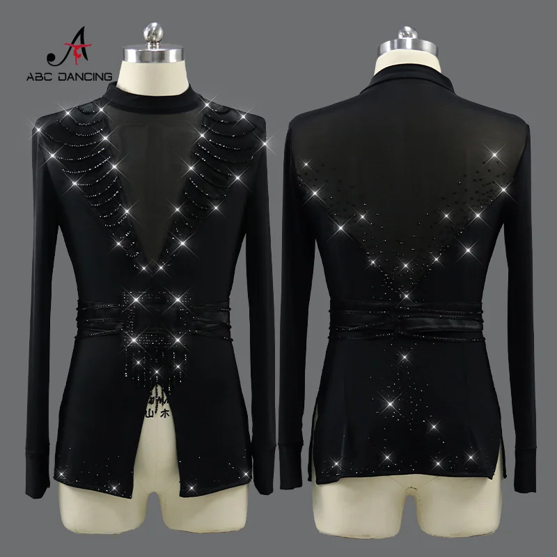 2024 New Man Latin Dancewear Performance Dance Top Prom Costume Sports Suit Kids Outfits Plus Size Clothing Cabaret Customized