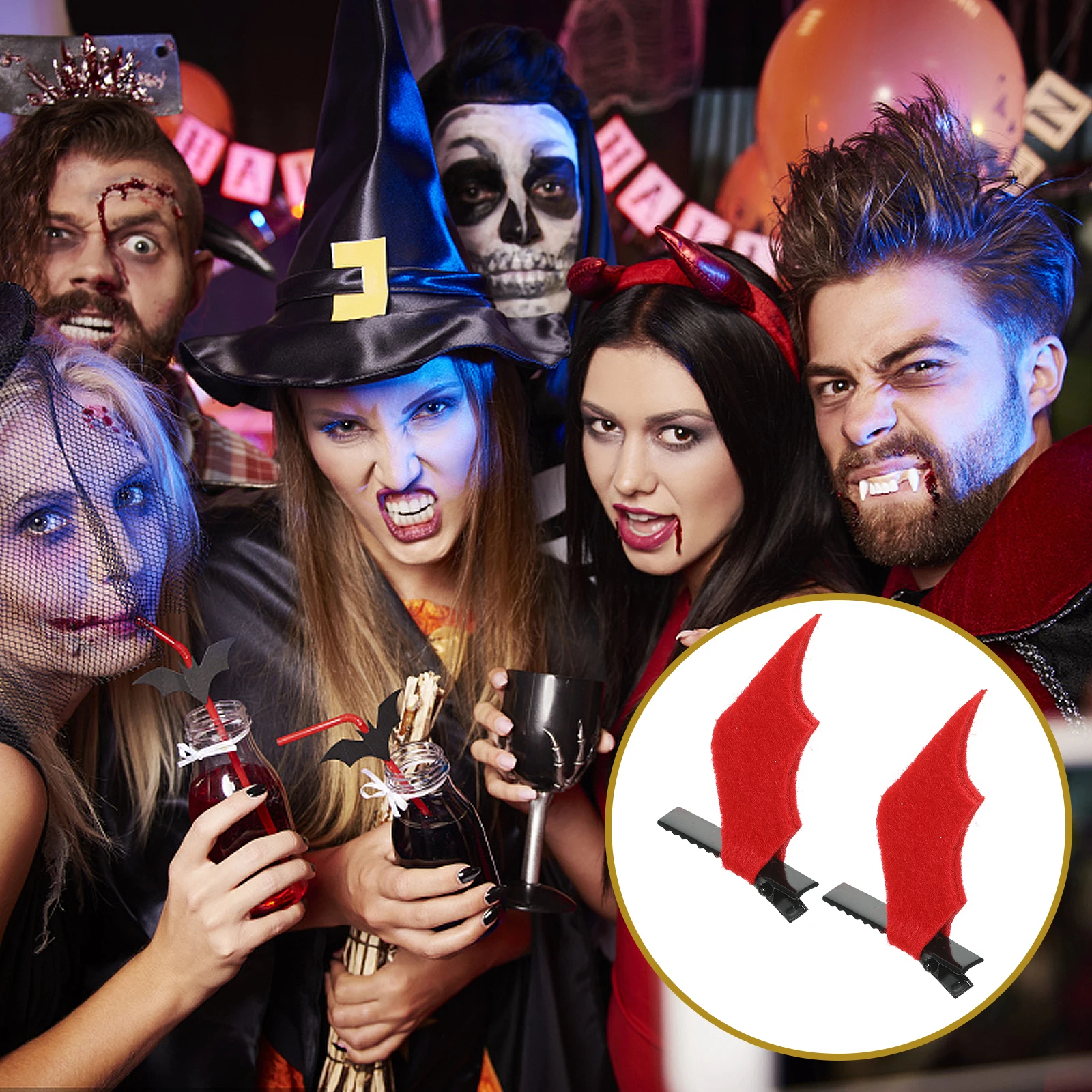 

3 пары заколок для волос с крыльями летучей мыши на Хэллоуин, металлическая ткань, вечерние заколки для волос, крутой готический аксессуар для косплея для фестивального костюма