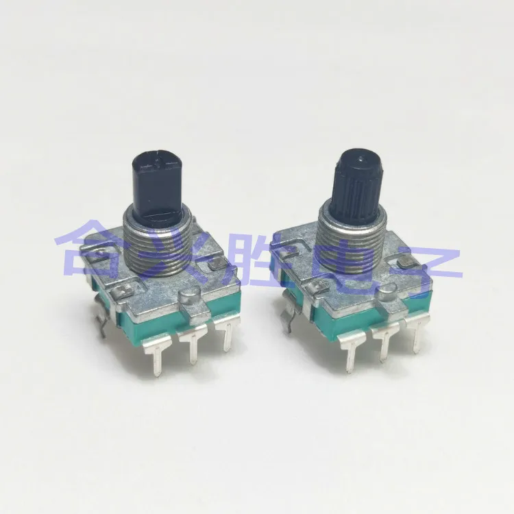 2 Pieces EC16 Type Encoder Power Amplifier Audio Volume 360 Degree Rotary Digital Pulse Potentiometer Shaft 15MM 20MM 25MM