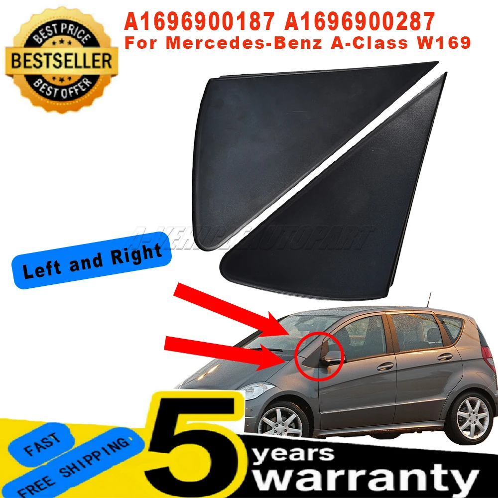 

A1696900187 A1696900287 Для Mercedes-Benz A-Class W169 Новые накладки на боковые зеркала (левая + правая), ABS, черные, автомобильные аксессуары