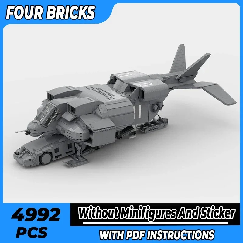 

Moc Building Bricks Military Alien Dropship Cheyenne UD-4L With M577 Apc Technology Blocks Gifts Christmas Toys DIY Set Assembly