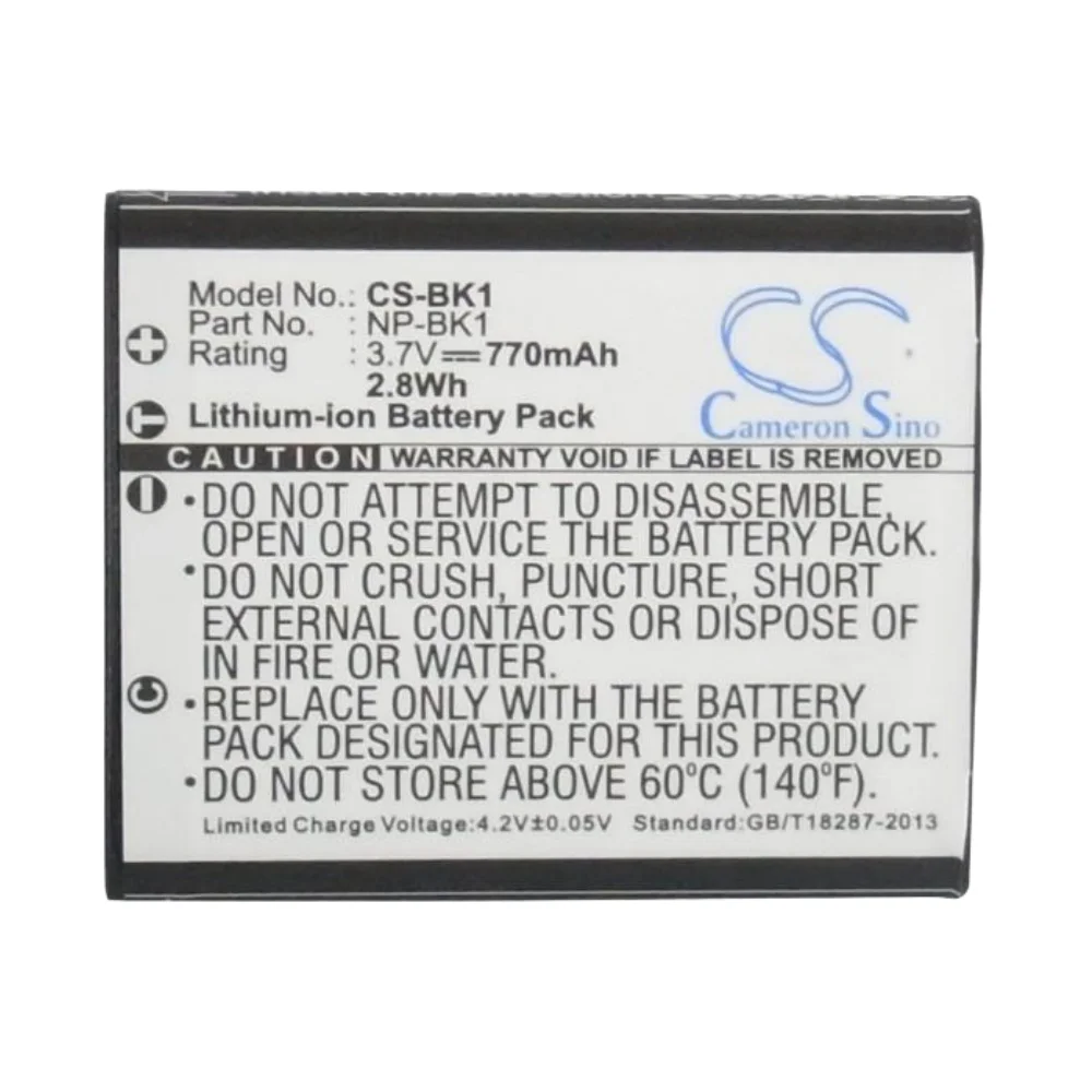 

Li-ion Camera Battery for Sony, 3.7V, 770mAh, Compatible Models: Webbie HD,Cyber-shot DSC-W370S, Cyber-shot DSC-W370, MHS-CM5