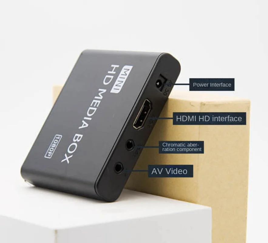 Mini 1080P Full HD Media Player - AV HDMI USB Support