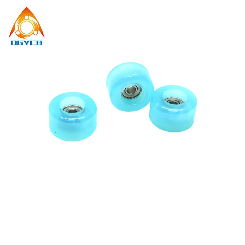 4pcs OD 7.6mm PU Coated Fingerboard Wheels 1.5x7.6x5 PU6817.6-5 High Speed Finger Skateboard Pulley 1.5*7.6*5 No Grease Roller