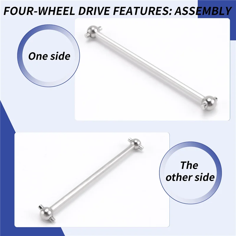 4 PCS Car Spare Parts 144001-1281 Rear Dog Bone With 1/14 Remote Control Car Spare Parts Differential Cups