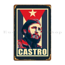 Fidel castrista Cuba Flag Metal Sign cucina arrugginita soggiorno Custom Cinema Tin Sign Poster